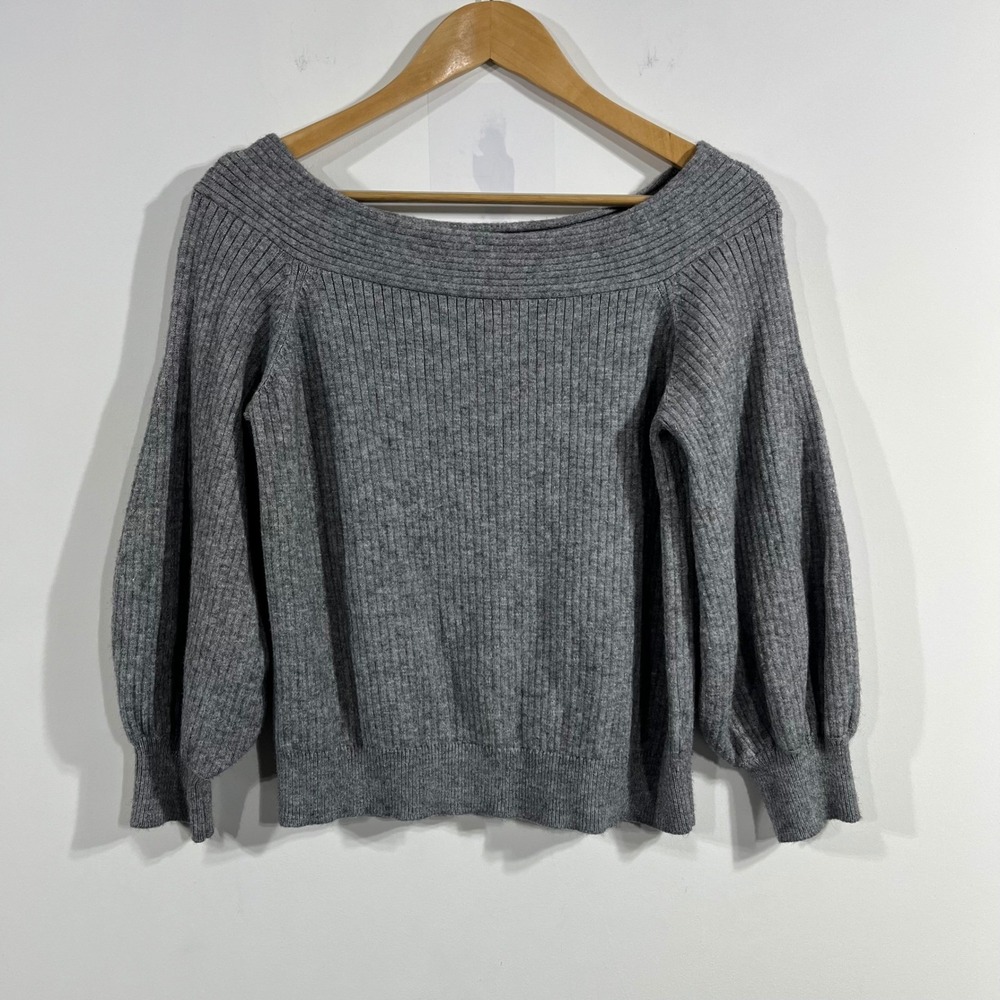 Moth Quiet Luxury Boat Neck Parisian Minimalist Ribbed Sweater Sweater‎ Medium